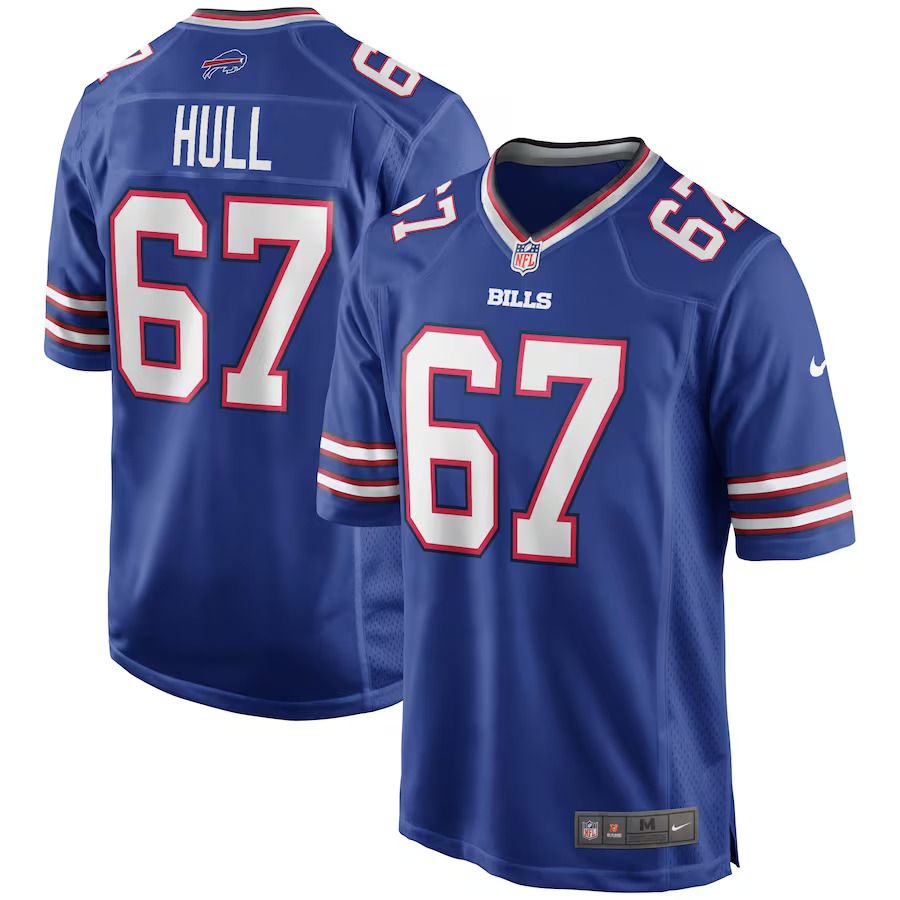 Men Buffalo Bills 67 Kent Hull Nike Royal Game Retired Player NFL Jersey